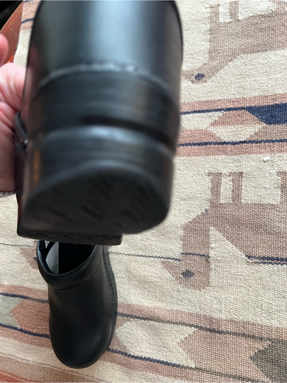 Dansko Black Leather Slip-On Clogs 40 - Picture 9 of 10